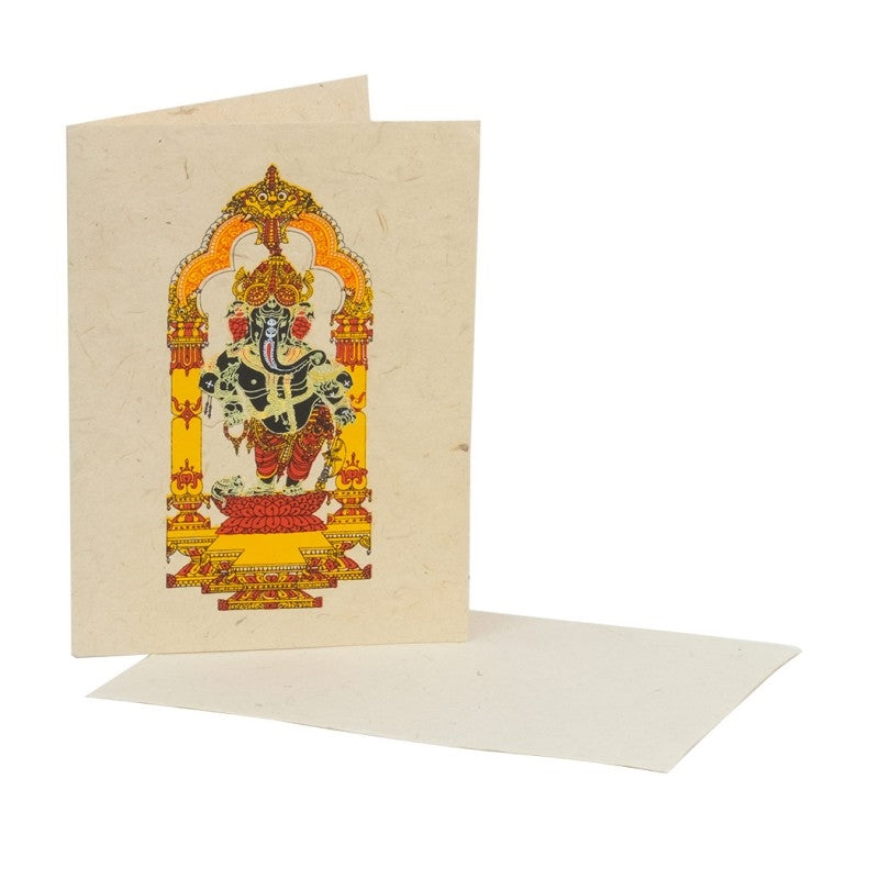 Postal de papel lokta com tema budismo e tibetano